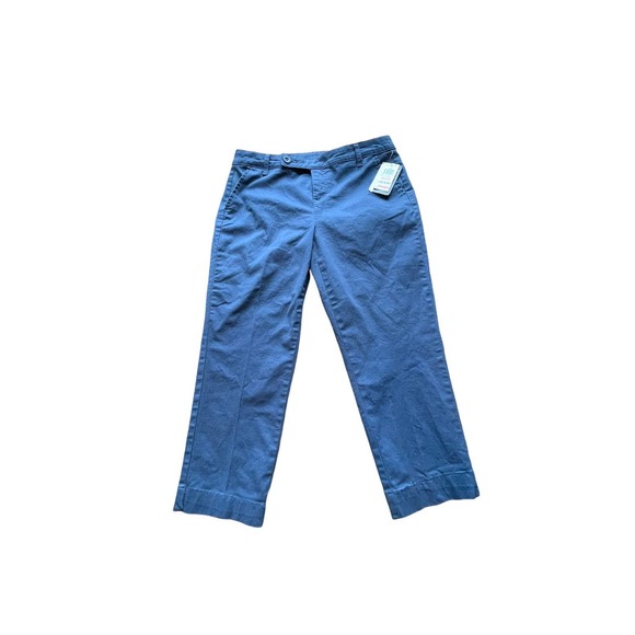 Style & Co Blue Mid Rise Tummy Control Capri Dress Pants 10P NWT - Picture 2 of 9